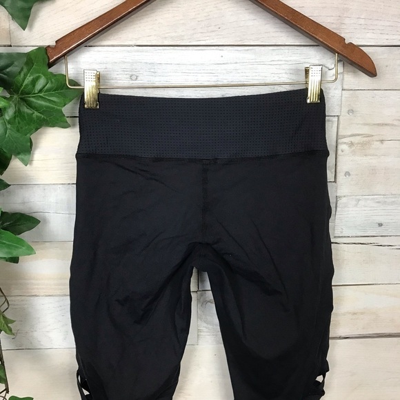 Track & Bliss Black Cut Out Leggings Pants Small - Picture 6 of 8
